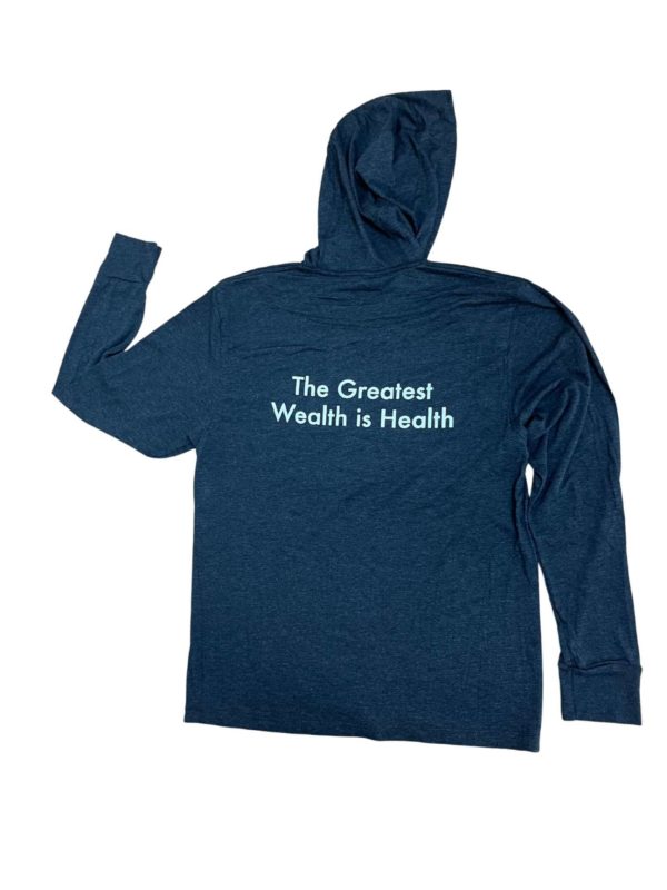 SKB -Greatest Wealth is Health long sleeve hoodie - Image 2